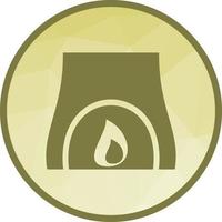 Fireplace Low Poly Background Icon vector