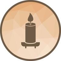 Candle on Shelf Low Poly Background Icon vector