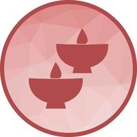 Lighted Bowls Low Poly Background Icon vector
