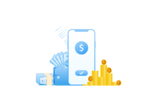 Financial management concept and investment, Flat design of payment and finance with pile coins or stack of coins. png