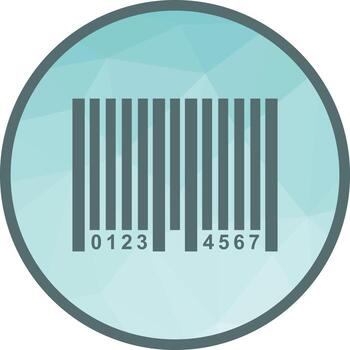 Bar Code Low Poly Background Icon vector