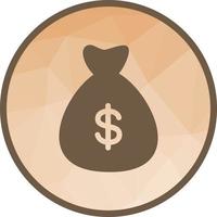 Money Bag Low Poly Background Icon vector