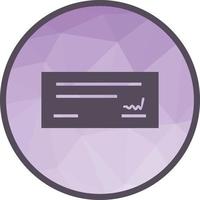 Cheque Low Poly Background Icon vector