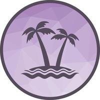 Island Low Poly Background Icon vector