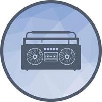 Casette Player Low Poly Background Icon vector