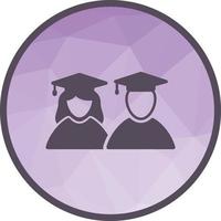 Graduates Low Poly Background Icon vector