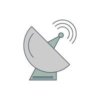 icono de vector de antena parabólica