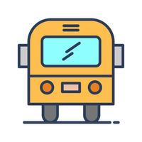 icono de vector de autobús escolar