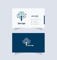 Spa and Salon logo. Beautiful, Fashion and Floral Logo. Spa logo and business card vector