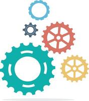 vector template Infographic with gear chain. Vector gears