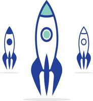 Rocket vector icon. Rockets vector set.