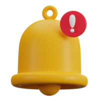 alerta de notificación icono 3d png