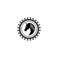 horse illustration logo vector