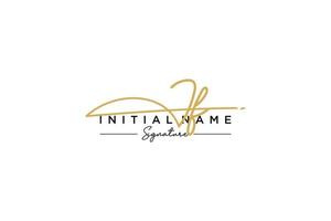 Initial JF signature logo template vector. Hand drawn Calligraphy lettering Vector illustration.