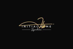 Initial JB signature logo template vector. Hand drawn Calligraphy lettering Vector illustration.