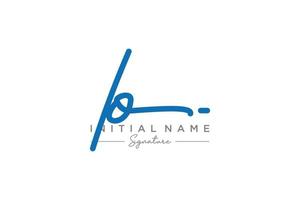 Initial IO signature logo template vector. Hand drawn Calligraphy lettering Vector illustration.