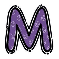 m alfabeto lettera png, viola colore carino design png