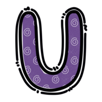 u alfabeto lettera png, viola colore carino design png