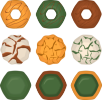 Big set homemade cookie different taste in pastry biscuit png