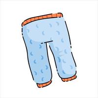 pantalones de bebé ropa infantil y pijamas con estampado. ilustración de dibujos animados aislado sobre fondo blanco vector