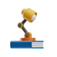 éducation, lampe de bureau objet illustration 3d png