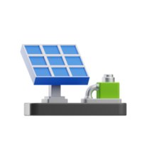 energía renovable energía solar ilustración 3d png