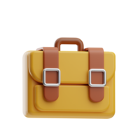 education, object bag illustration 3d png