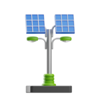 illustration de lampadaire à énergie renouvelable 3d png