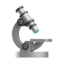 education, object microscope illustration 3d png