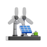 rinnovabile energia illustrazione 3d png