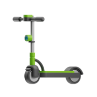 renewable energy scooter illustration 3d png