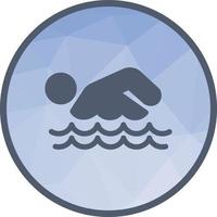Swimming Person Low Poly Background Icon vector