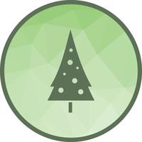 Tree in Snow Low Poly Background Icon vector