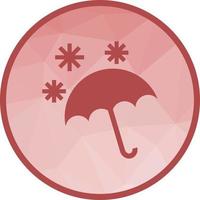 Umbrella with Snow Low Poly Background Icon vector
