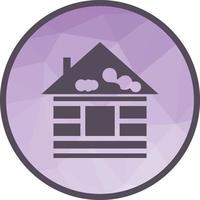 House with Snow Low Poly Background Icon vector