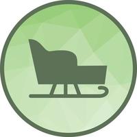 Sled with seat Low Poly Background Icon vector