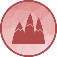 Ice Top Mountain Low Poly Background Icon vector