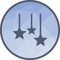 Hanging Stars Low Poly Background Icon vector