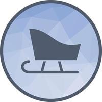 Sled Low Poly Background Icon vector