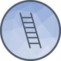 escalera, bajo, poly, plano de fondo, icono vector