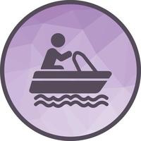 Boating Low Poly Background Icon vector