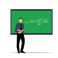 Mathematics teacher and formula png