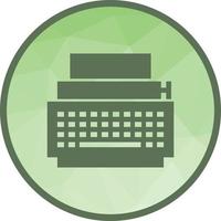 Typewriter Low Poly Background Icon vector