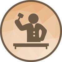 Judge giving Order Low Poly Background Icon vector