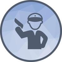 Policeman holding Gun Low Poly Background Icon vector