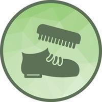 Shoe Polishing Low Poly Background Icon vector