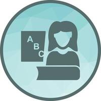 Teacher Female Low Poly Background Icon vector