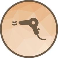 Hair dryer Low Poly Background Icon vector