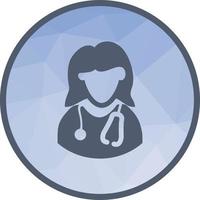 Doctor Female Low Poly Background Icon vector