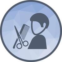 Hairdresser Low Poly Background Icon vector